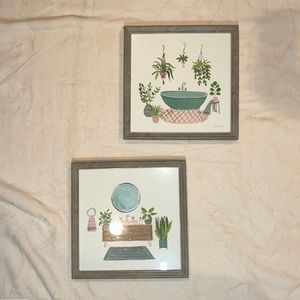 two pictures for bathroom